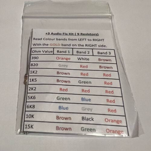 Spectrum 128 +3 Sound Mod Resistor Kit
