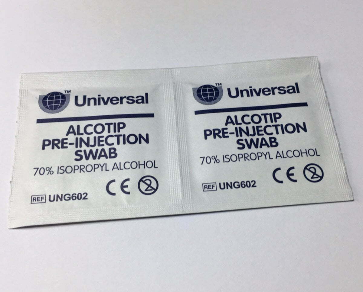 2 x Isopropyl Alcohol Wipes