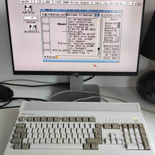 Commodore Amiga A1200 Clockport to Pi A314 interface board